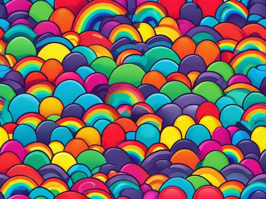 Cartoon Rainbow Background  