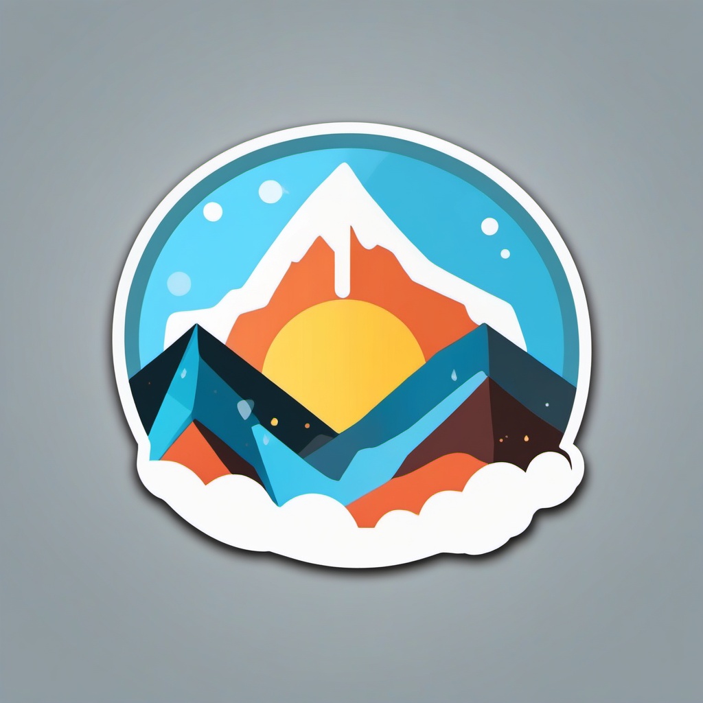 Sleet sticker- Icy and slushy, , sticker vector art, minimalist design