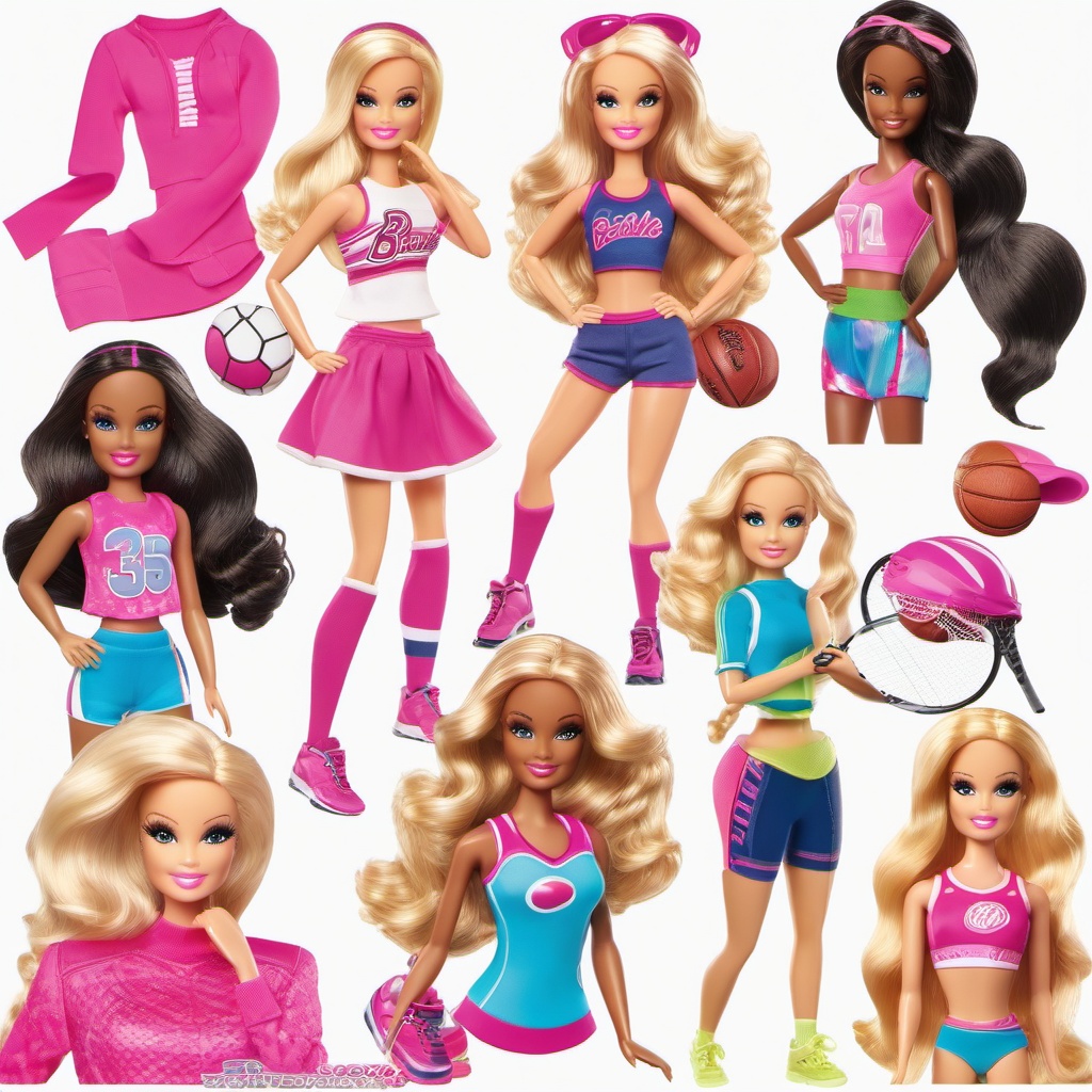 Barbie clipart - Barbie in a sports outfit  clipart