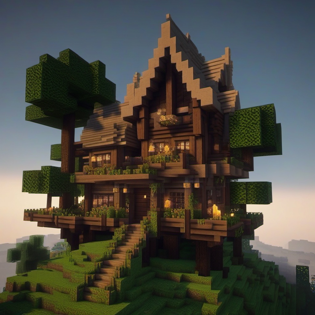 Minecraft wood elf house