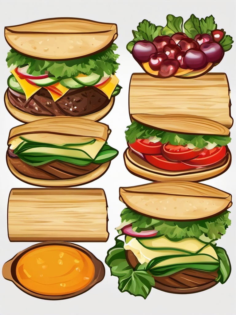 Lunch clipart - wraps with fillings  clipart