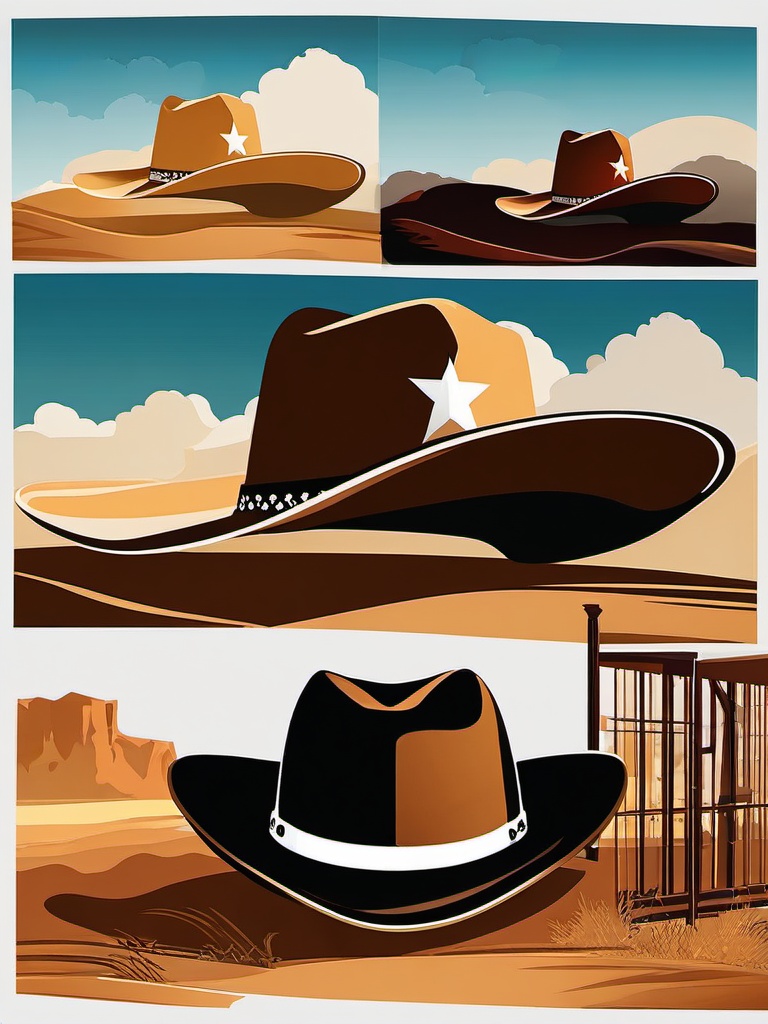 Cowboy Hat clipart - cowboy hat in a rodeo setting  