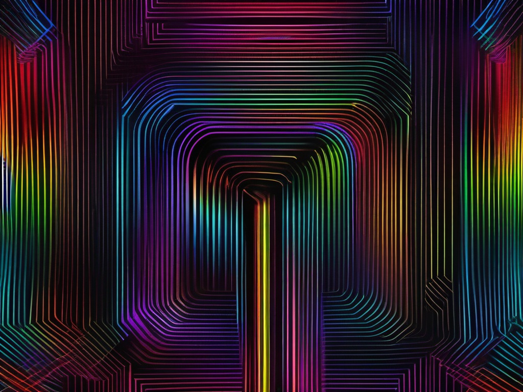 Rainbow Background Neon  