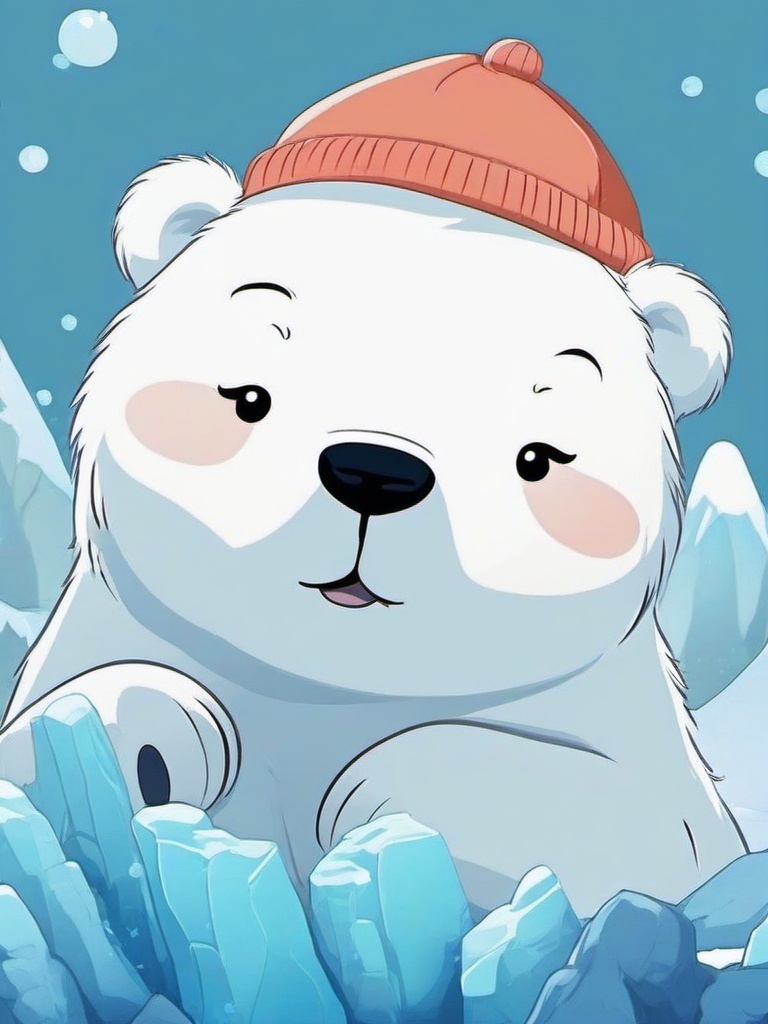 cute ice bear wallpaper  ,mobile iphone background wallpaper