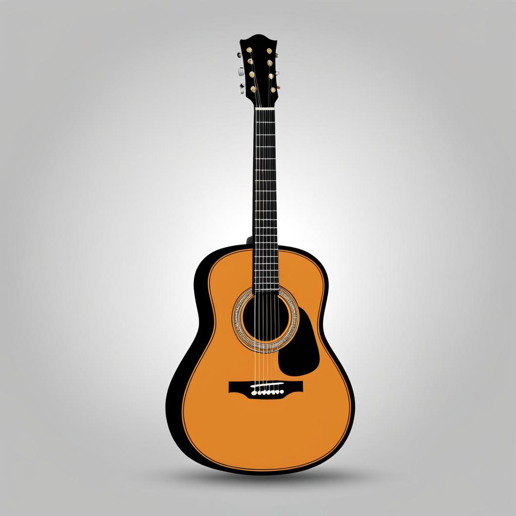 guitar clipart - a classic, acoustic guitar. 