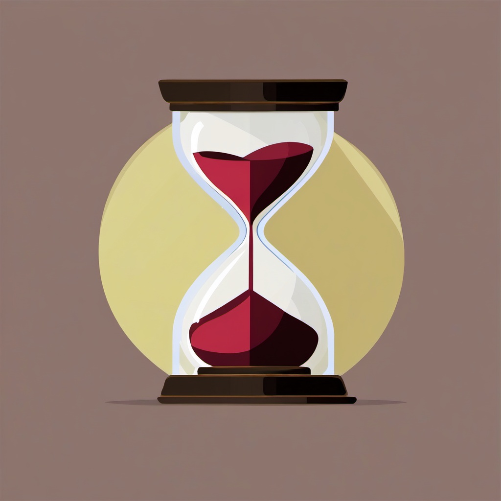 Hourglass and clock icon - Hourglass and clock icon for time management,  color clipart, vector art