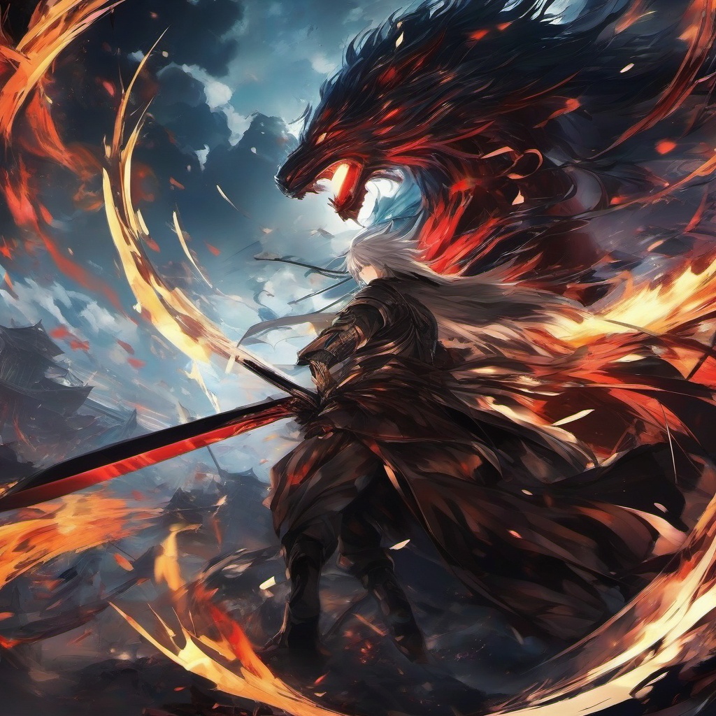 Anime Cool Wallpaper - Epic Anime Battle Scene wallpaper, abstract art style, patterns, intricate