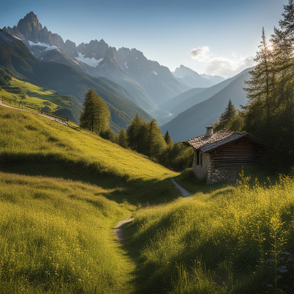 forgotten trails of val bregaglia - illustrate the forgotten trails of val bregaglia, offering a glimpse into the region's natural beauty. 