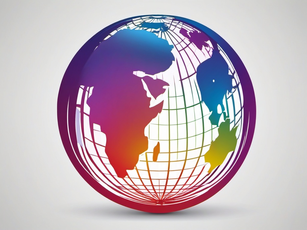 Globe icon - Globe representing the world and geography,  color clipart, vector art