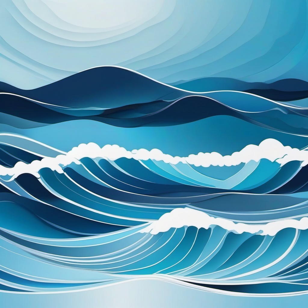 Blue Aesthetic Wallpaper - Tranquil Blue Ocean with Gentle Waves wallpaper, abstract art style, patterns, intricate