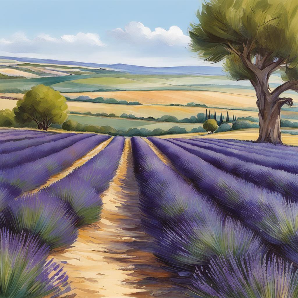 untouched plateau de valensole - sketch the untouched beauty of plateau de valensole, a lesser-known lavender-growing region in provence. 