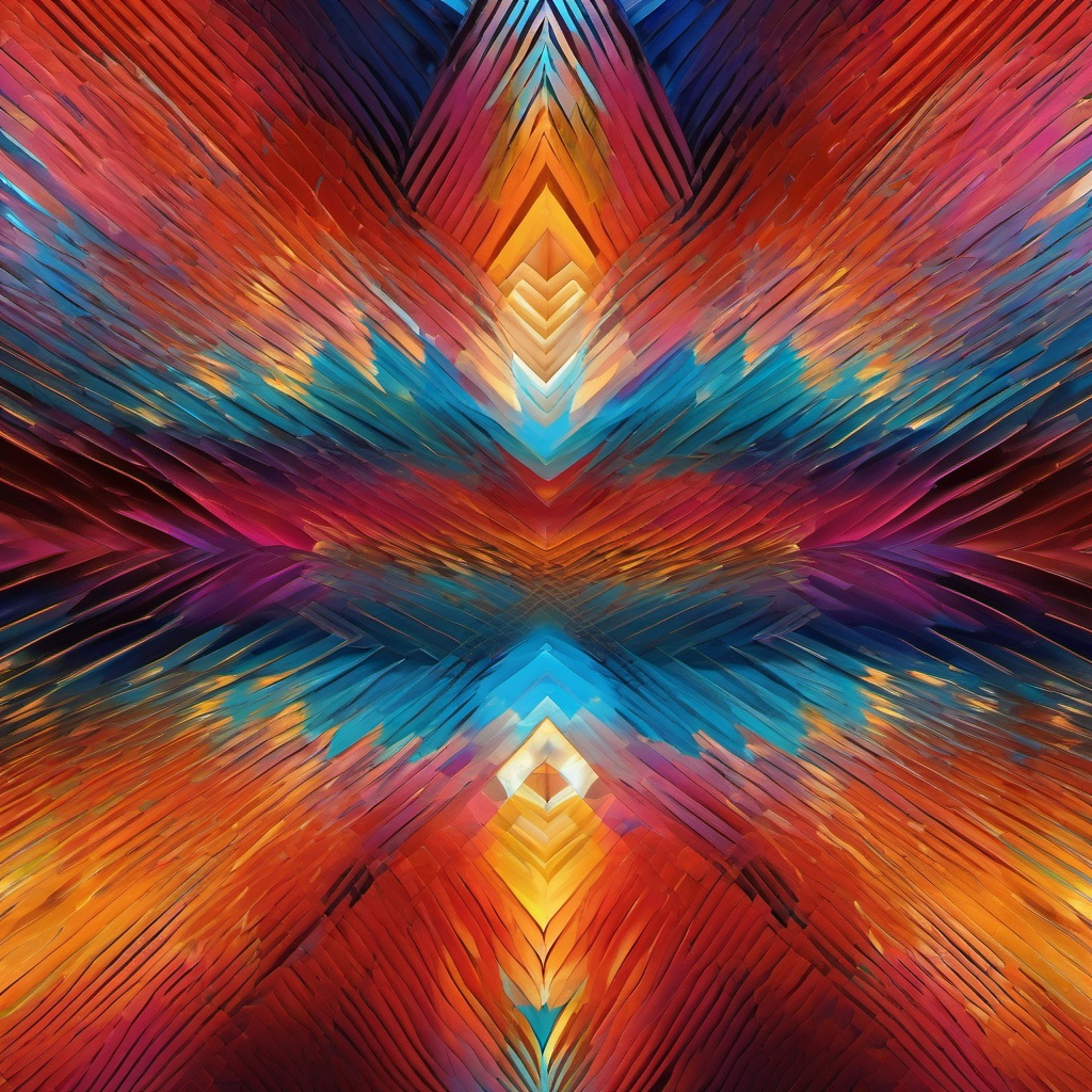 Aesthetic Background - Abstract Art at the Louvre Museum wallpaper splash art, vibrant colors, intricate patterns