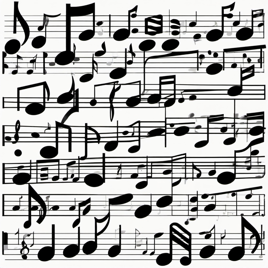 Music Notes clipart - music notes on a sheet of paper  