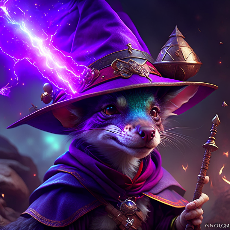 kobold sorcerer with wild magic, causing unpredictable and chaotic spell effects. 