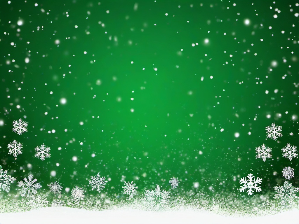 Green Snowflake Background  