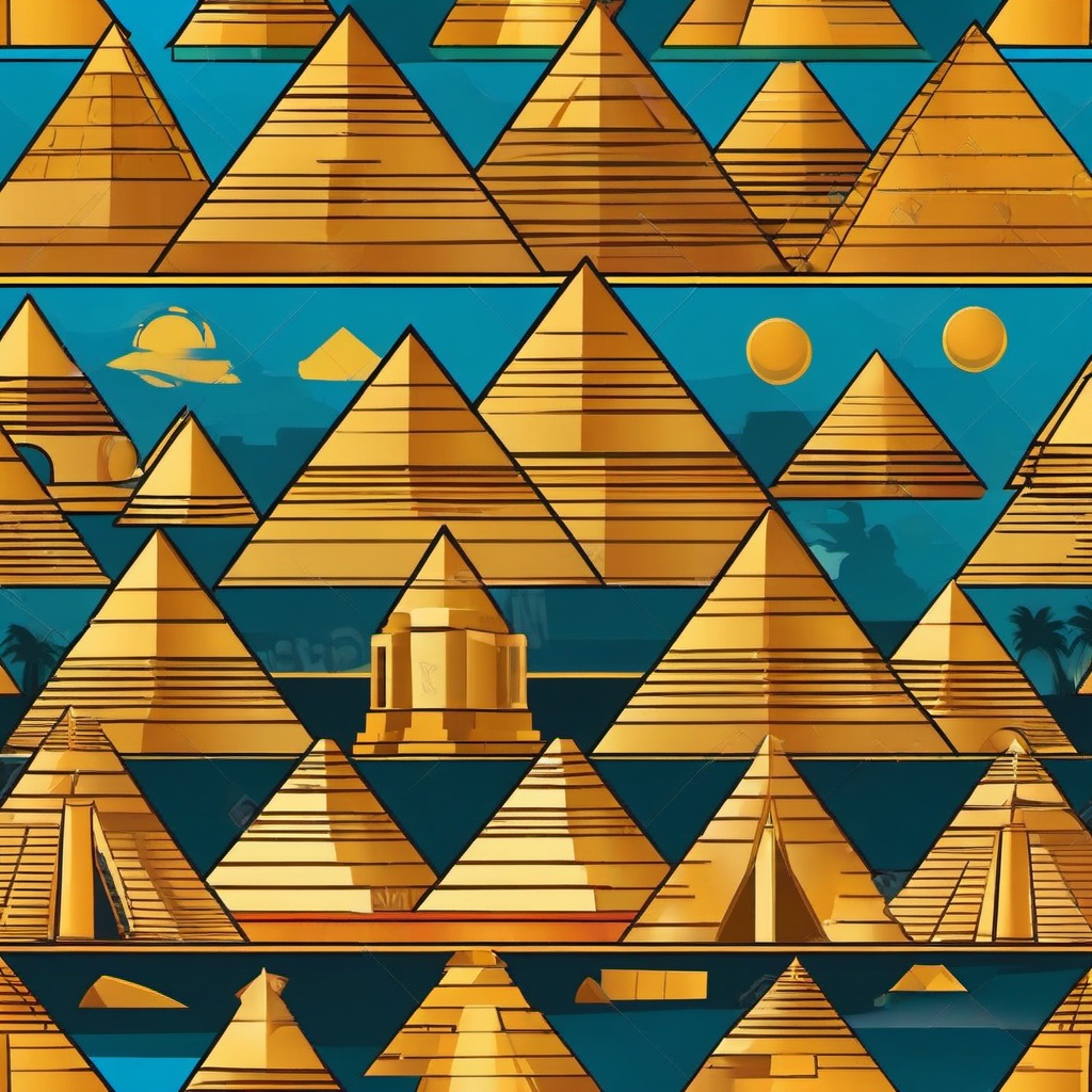 Pyramids of Giza clipart - World-famous Egyptian pyramids, ,color clipart vector style