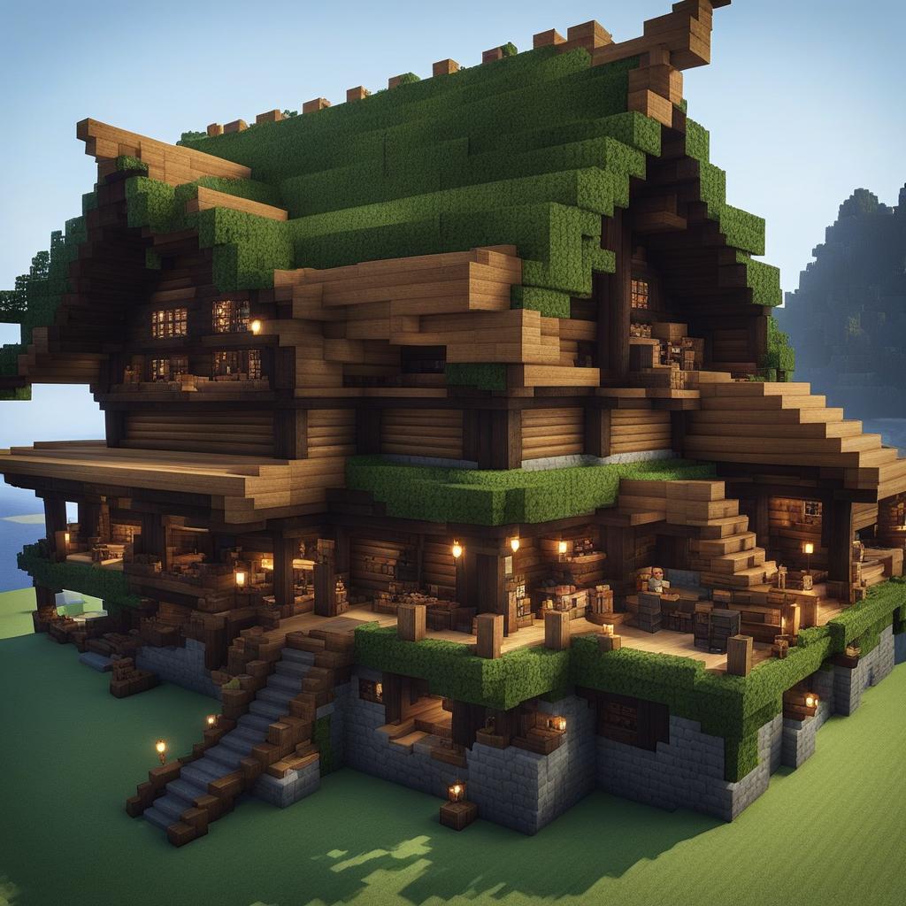 nordic longhouse with a dragon-themed longship - minecraft house ideas minecraft block style