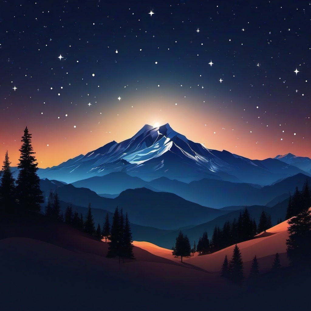 Mountain Background Wallpaper - mountain and stars background  