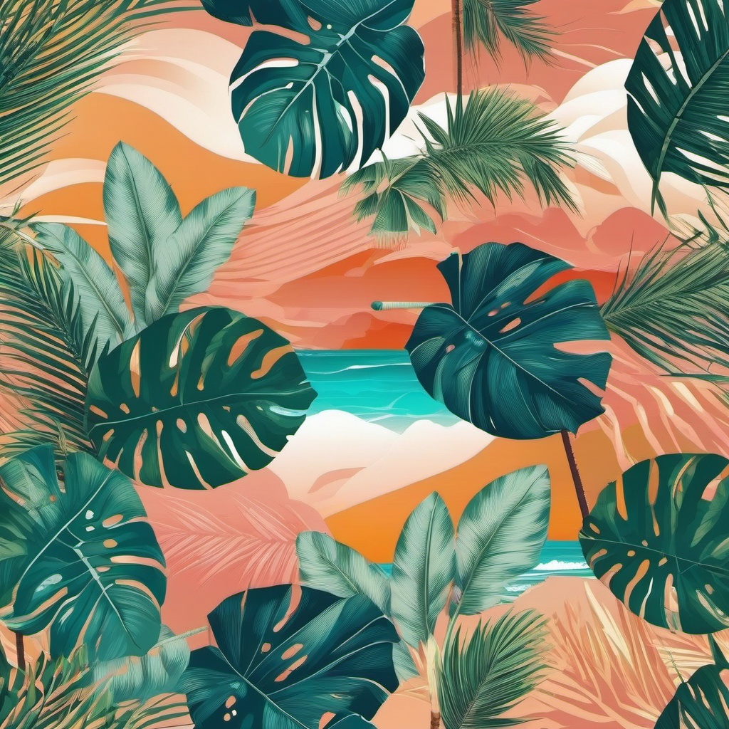 Tropical Beach Escape Wallpaper for Phone intricate details, patterns, wallpaper photo