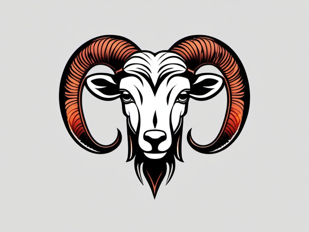 simple aries tattoo small  simple vector color tattoo