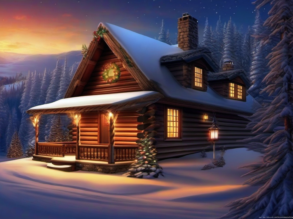 Christmas Cabin Wallpaper  