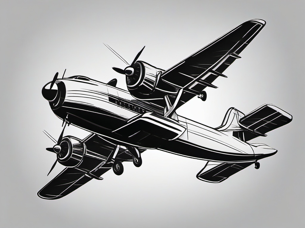 simple drawing of aeroplane  minimal rough sketch scribbles,doodles,black and white