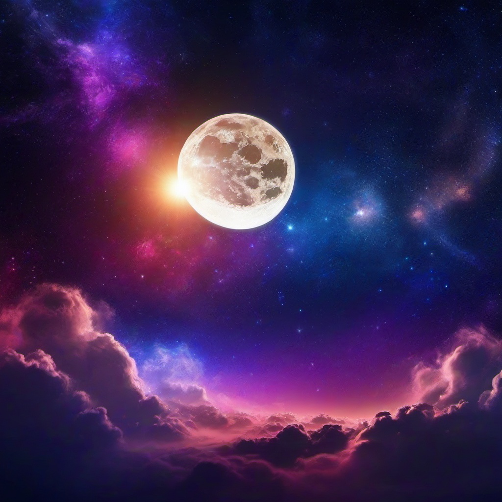 Galaxy Background Wallpaper - moon and galaxy background  