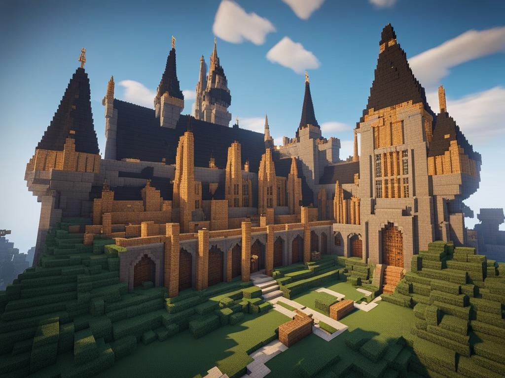 hogwarts-inspired wizard school with secret chambers - minecraft house design ideas 