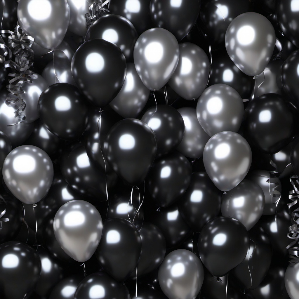 Party Background Wallpaper - black and silver balloons background  