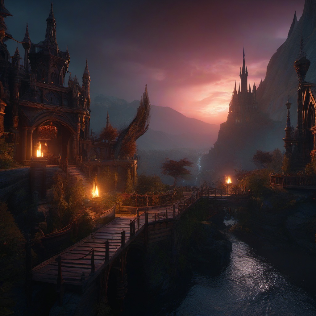 Dark Sorcery - A fantasy world with dark sorcery and sinister wizards detailed matte painting, deep color, fantastical, intricate detail, splash screen, complementary colors, fantasy concept art, 8k resolution trending on artstation unreal engine 5
