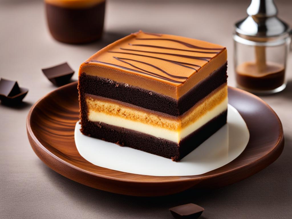 batik cake, a layered indonesian cake with chocolate and vanilla flavors. 