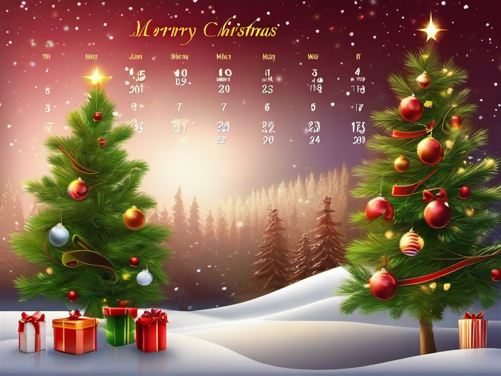 Christmas Calendar Wallpaper  