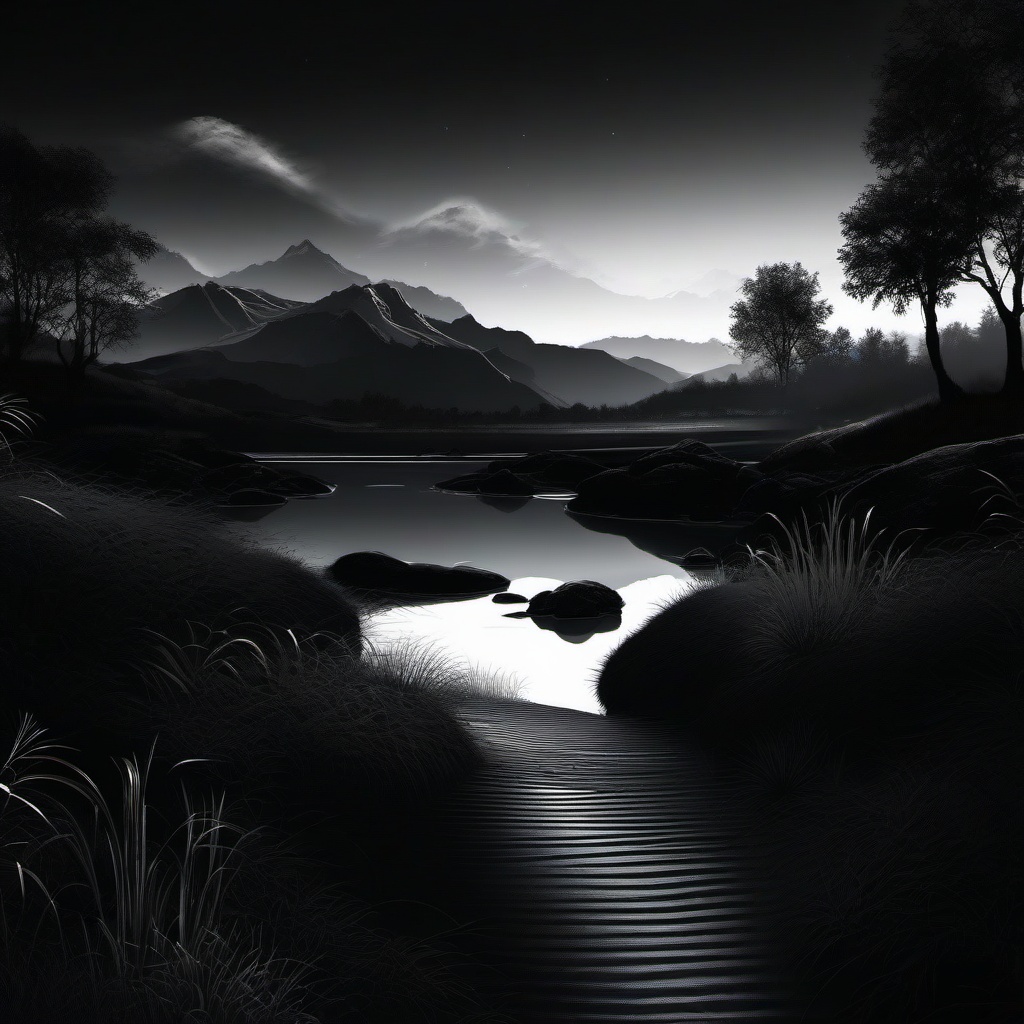 Landscape Black Wallpaper  ,desktop background wallpaper