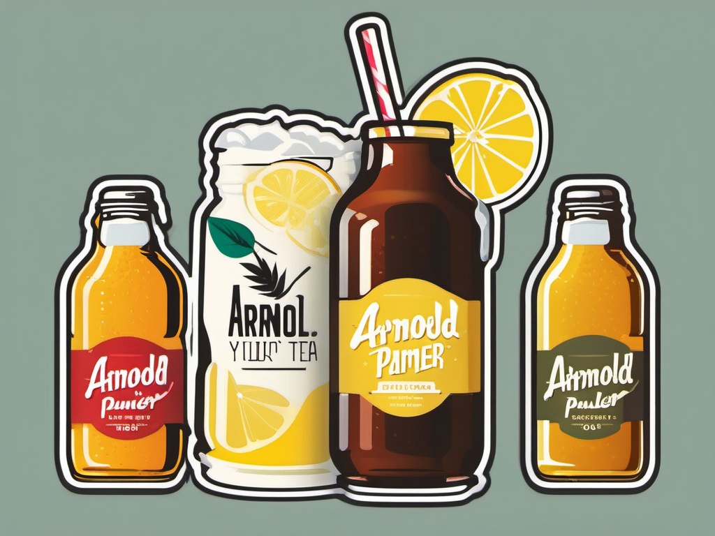 Arnold Palmer Sticker - Quench your thirst with the perfect blend of iced tea and lemonade in an Arnold Palmer, , sticker vector art, minimalist design