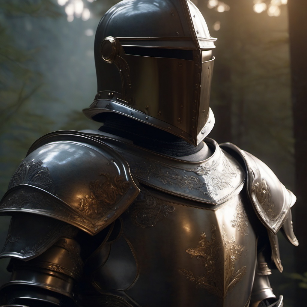 Young knight befriends a sentient suit of armor, discovering the spirit of a fallen hero trapped within.  8k, hyper realistic, cinematic