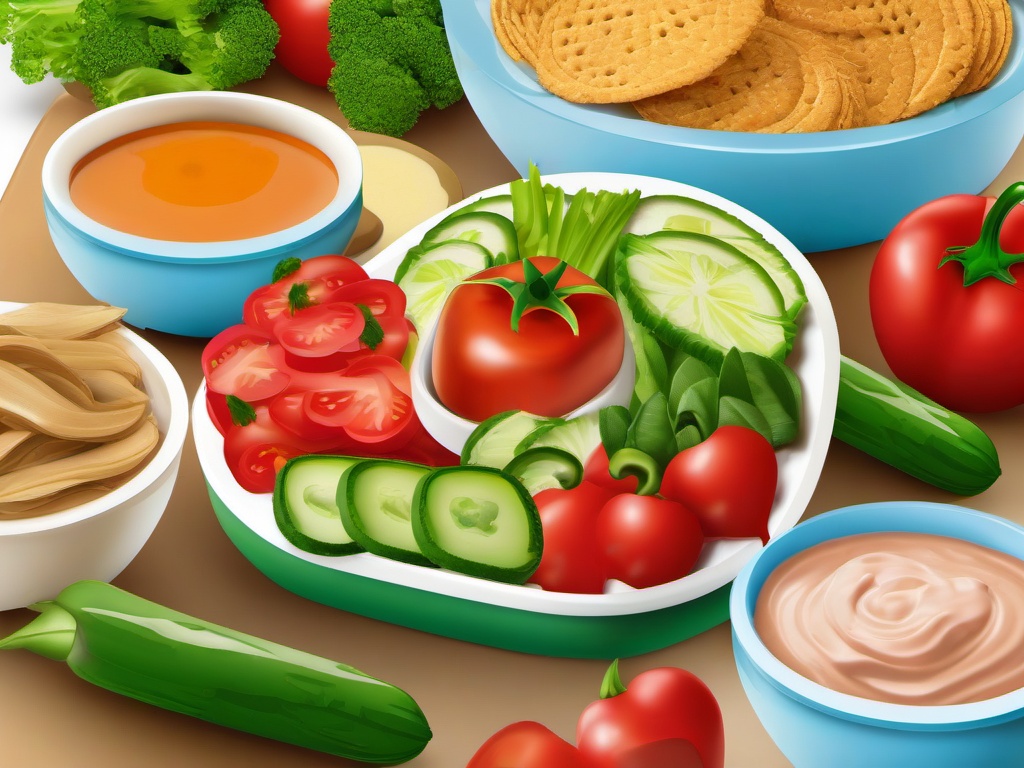 Snack clipart - veggie platter with dip  clipart