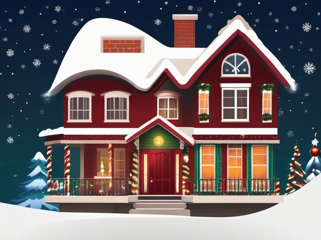 Christmas House Background  