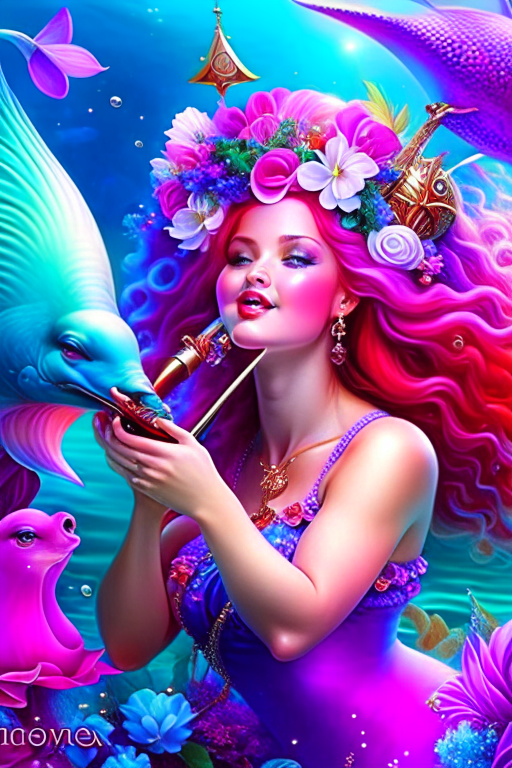 coralina mermaid enchants sailors with her song. 