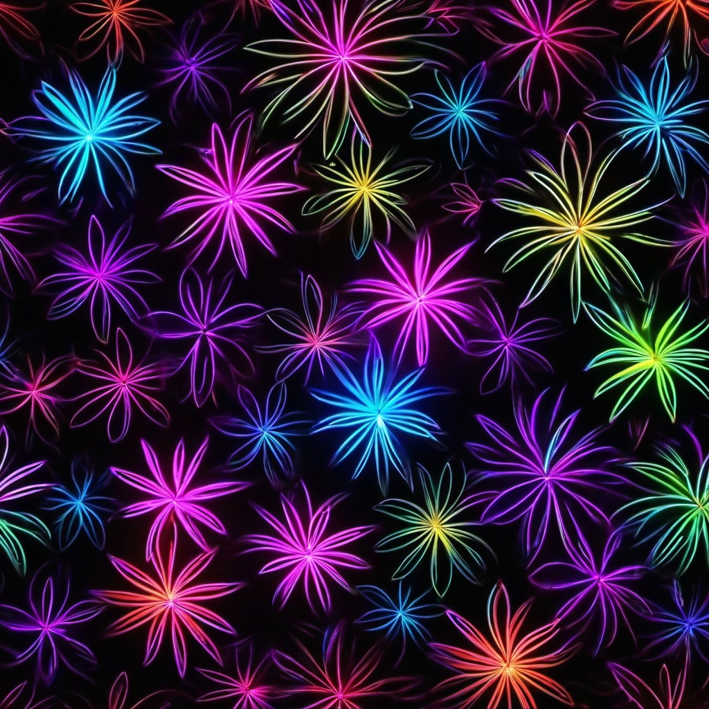 Neon Background Wallpaper - neon flower wallpaper  