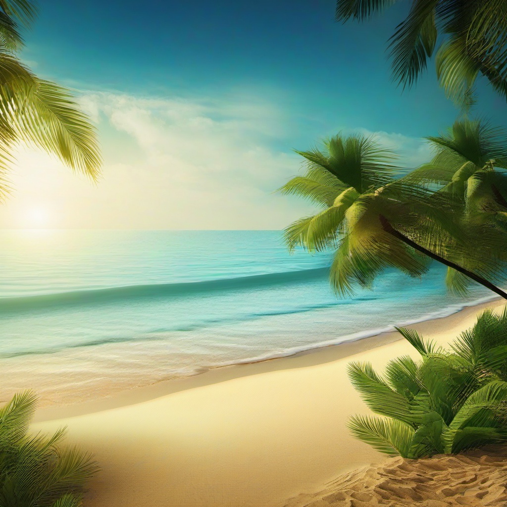 Beach background - digital beach background  