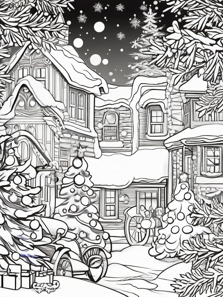 Printable Free Christmas Pictures  outling,coloring pages,black and whit