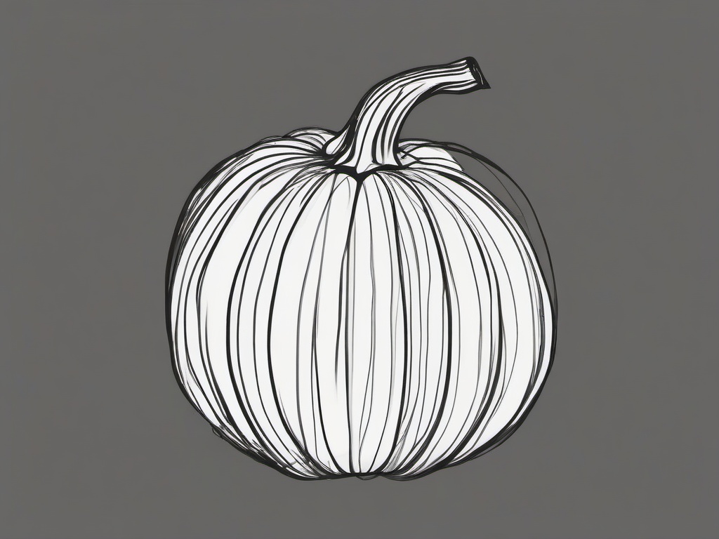 drawing of a pumpkin  minimal rough scribbles,doodles,black and white