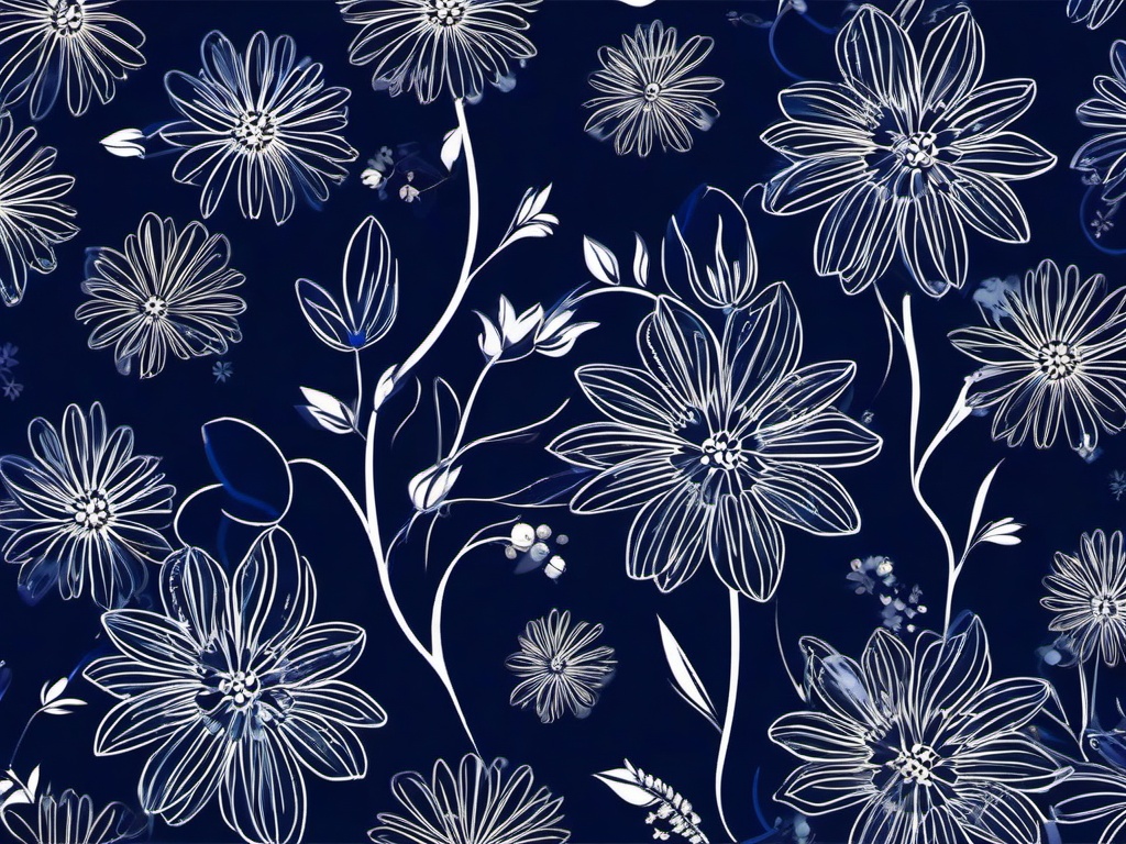 Dark Blue Flower Wallpaper  ,desktop background wallpaper