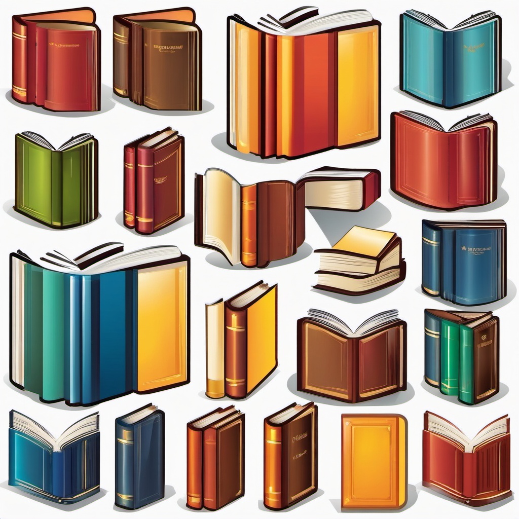 Book clipart - Book icon representing reading and knowledge,  color clipart, vector art