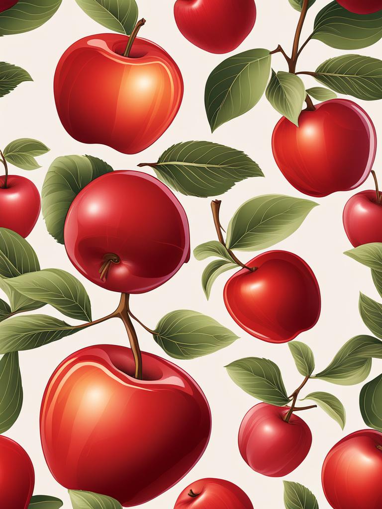 apple clipart - juicy red apple, a classic fruit illustration. 