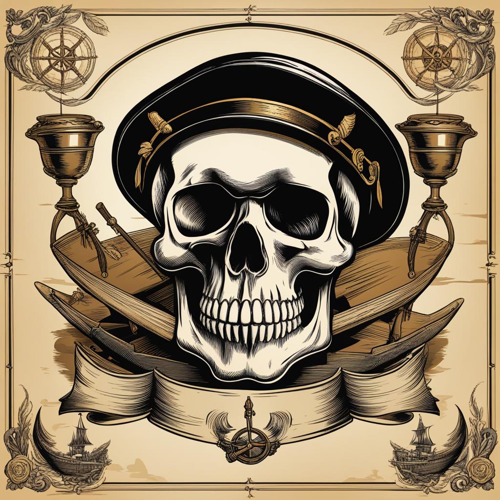 skull clipart: adorning a pirate's treasure map. 