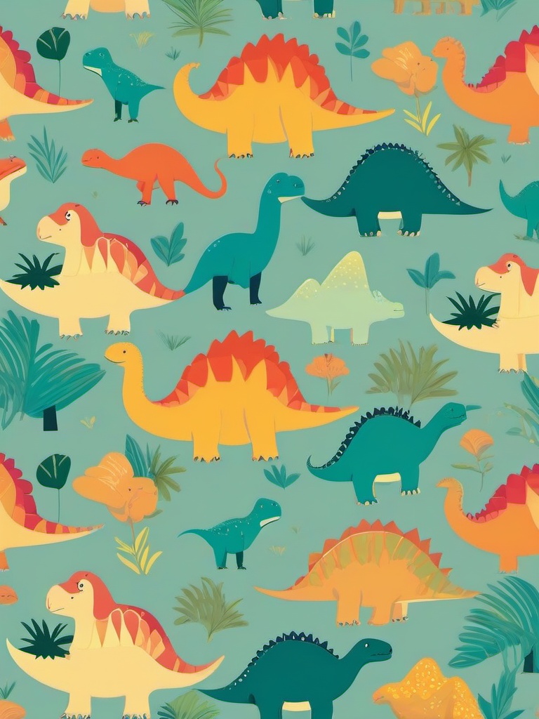 Dino Cute Wallpaper - Friendly dinosaurs in gentle colors  ,mobile iphone background wallpaper