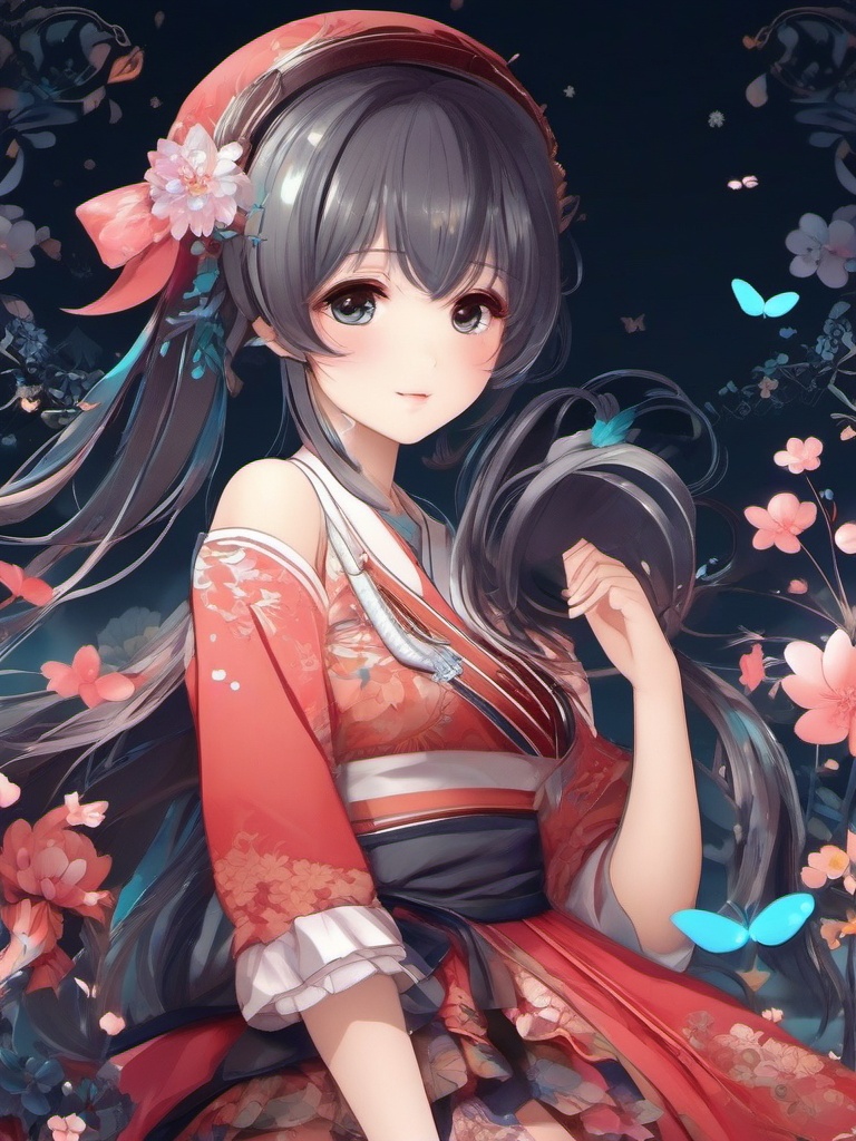 Wallpaper Cute Anime - Adorable Anime Characters in Cute Pose  intricate patterns, splash art, wallpaper art