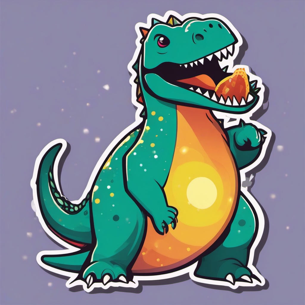 Disco Dinosaur sticker- Prehistoric Dance Party, , sticker vector art, minimalist design