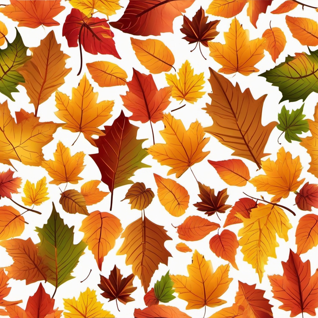 Fall Leaves clipart - tree branches with falling leaves  